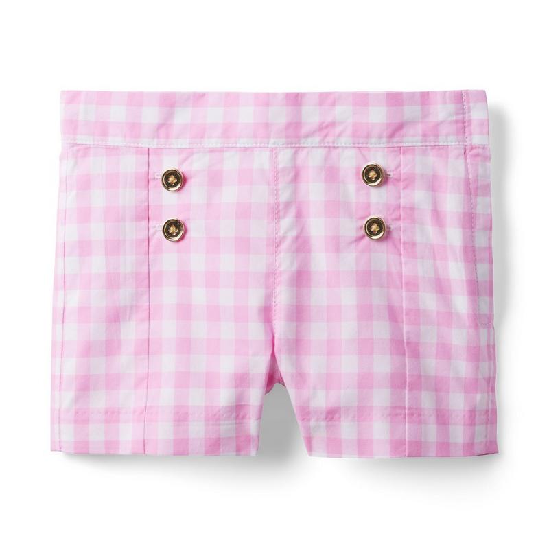 Gingham Button Short - Janie And Jack